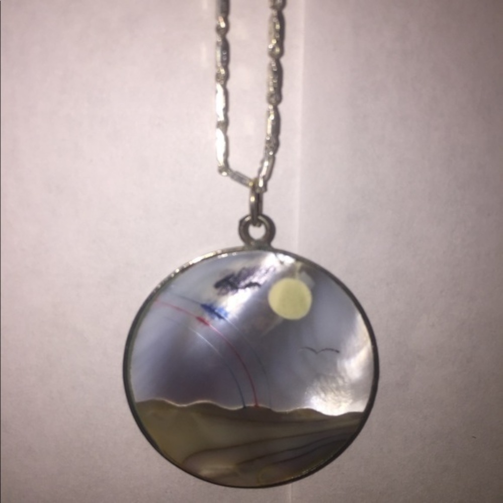 Shell & silver necklace